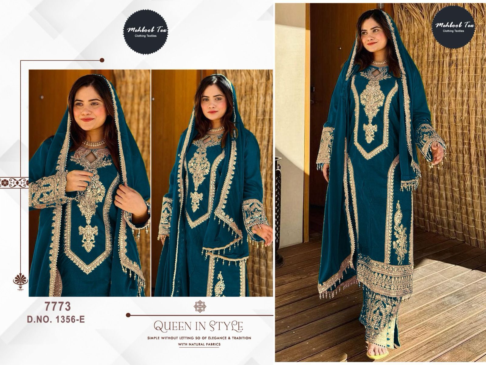 1356E Mehboob Tex Chinon Pakistani Salwar Suits