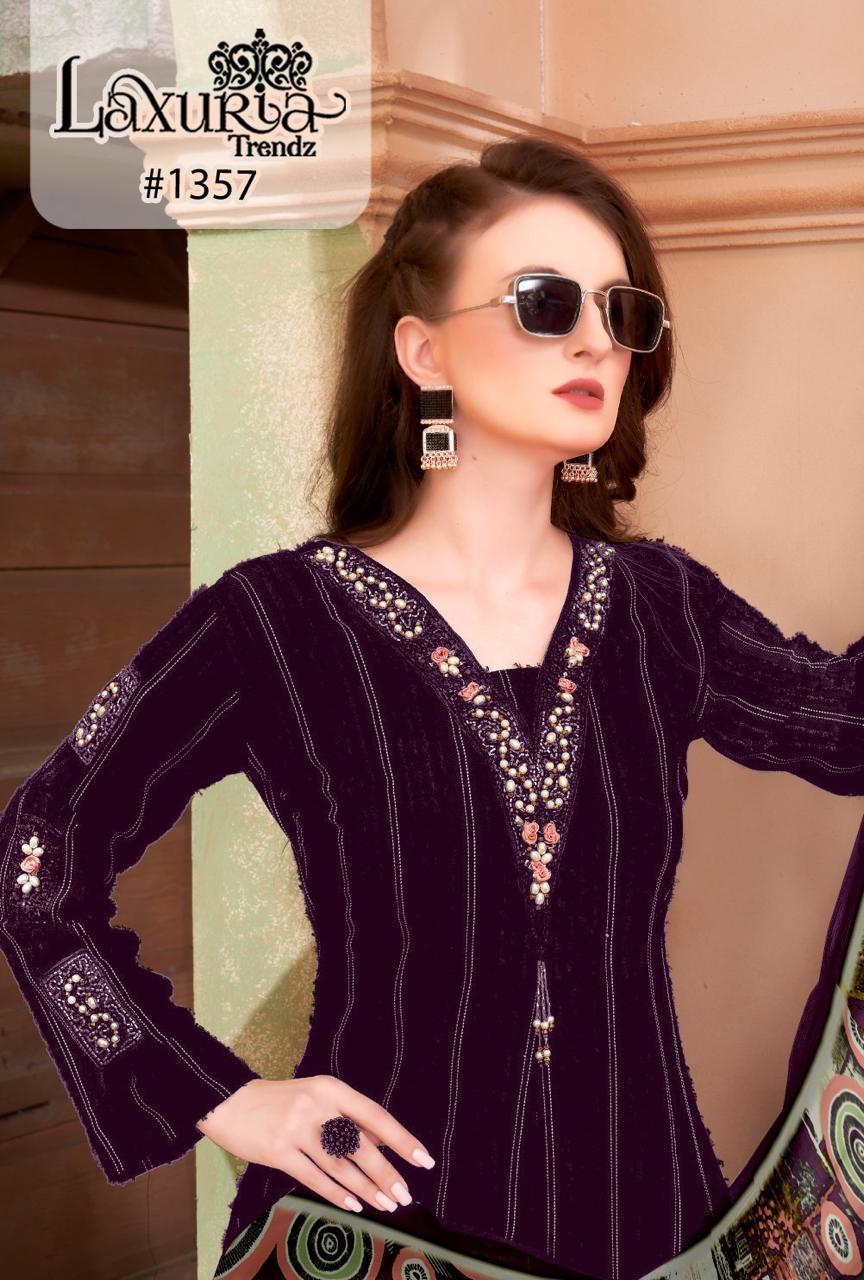 1357 Violet Laxuria Trendz Tunic Pakistani Readymade Suits