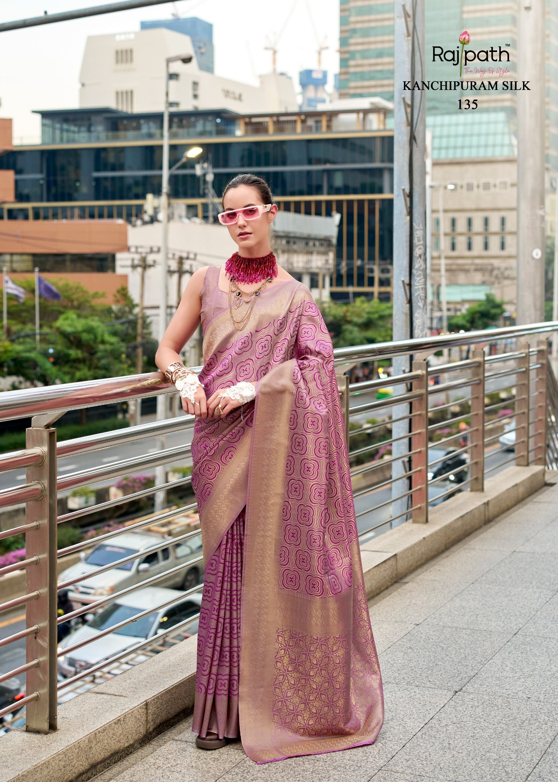 135 Butterscotch Rajpath Silk Sarees