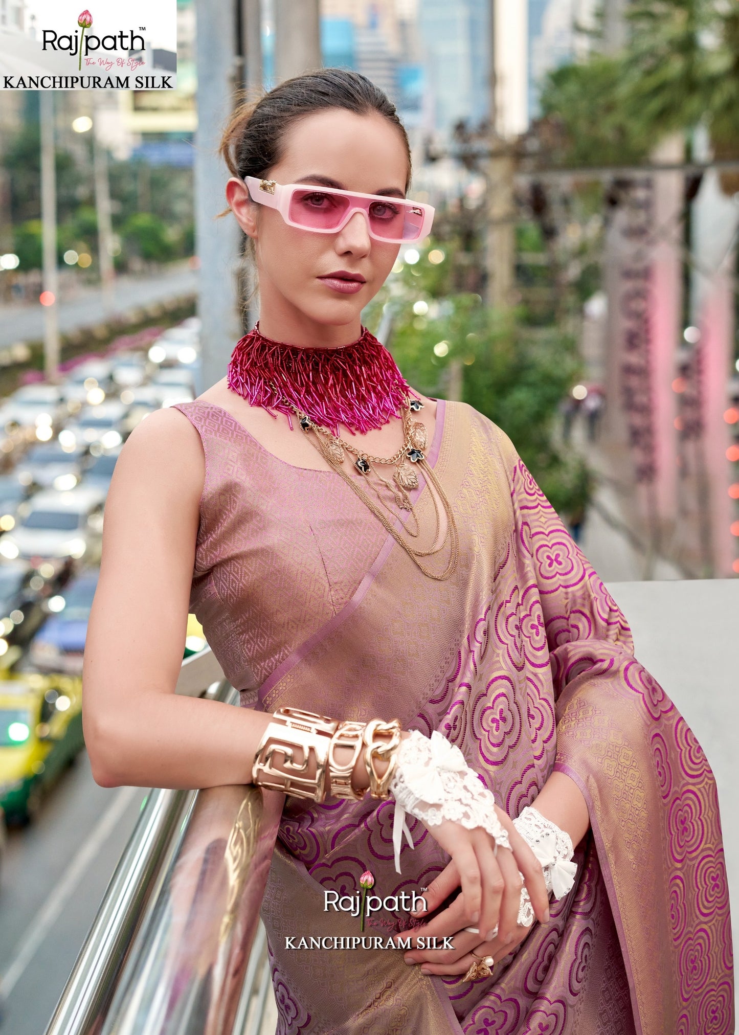 135 Butterscotch Rajpath Silk Sarees