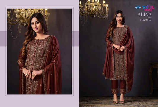5286 Alina Vol 4 Vipul Unstitched Suits