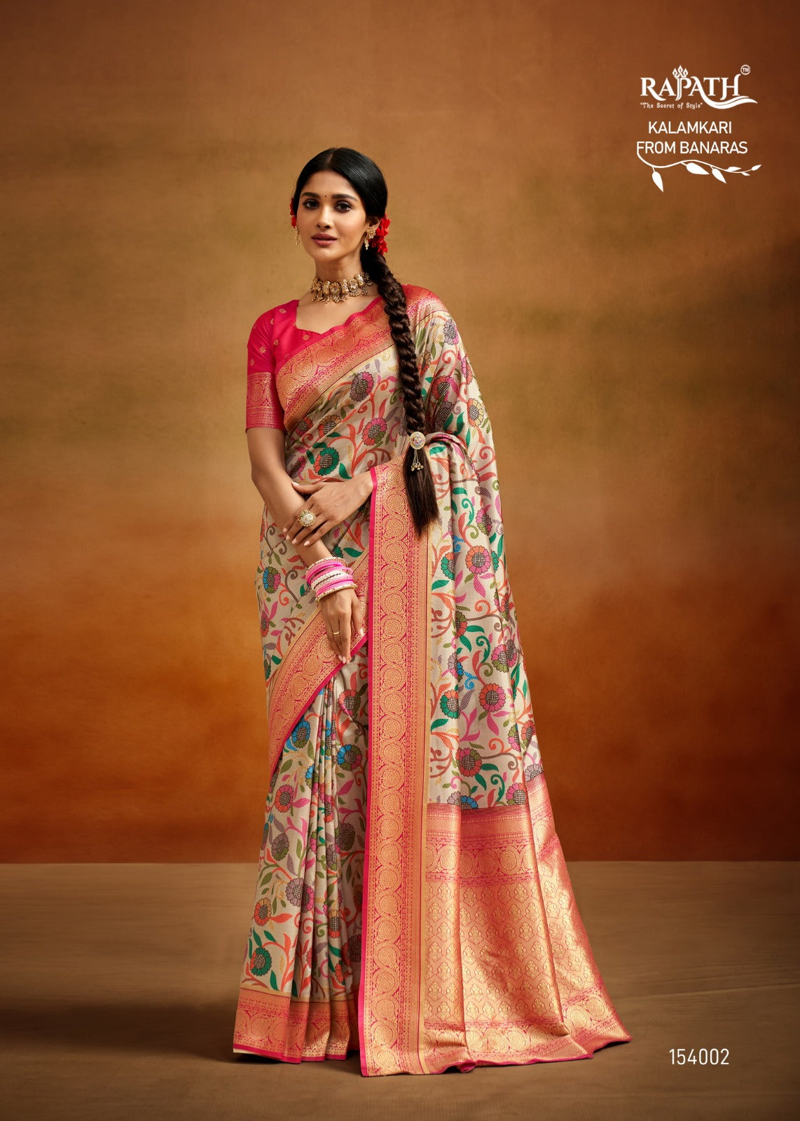 154002 Moghra Rajpath Sarees