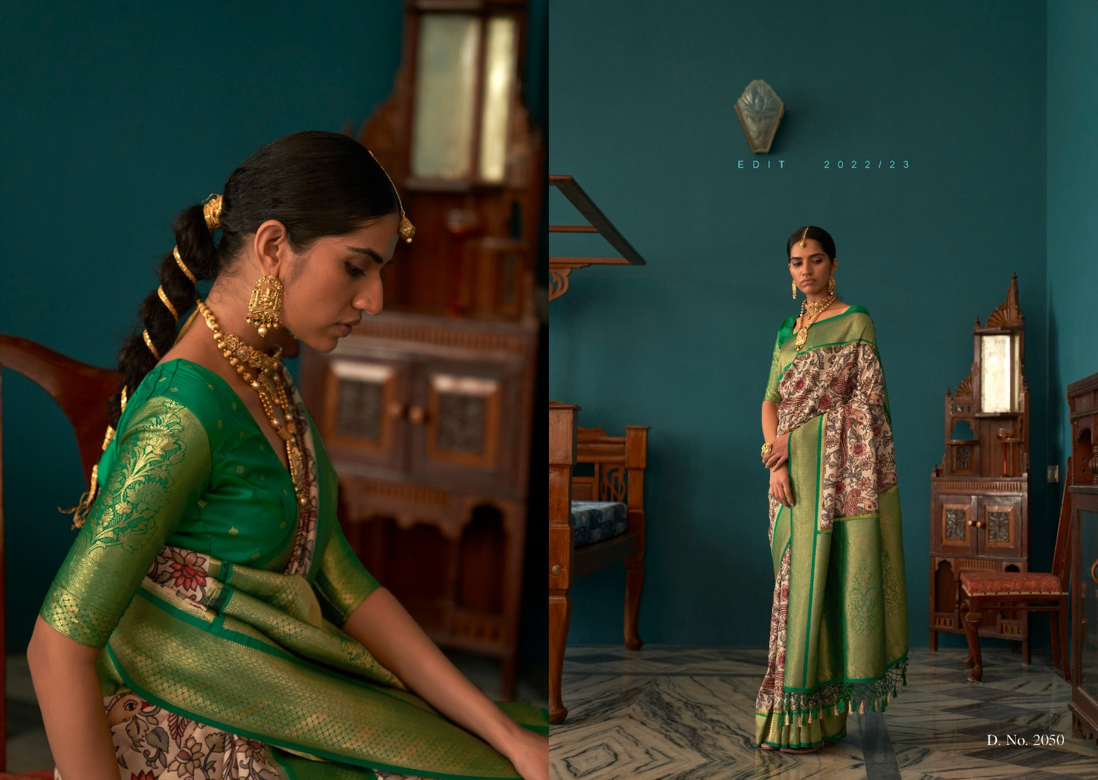 2050 Kalamkatha Kimora Sarees