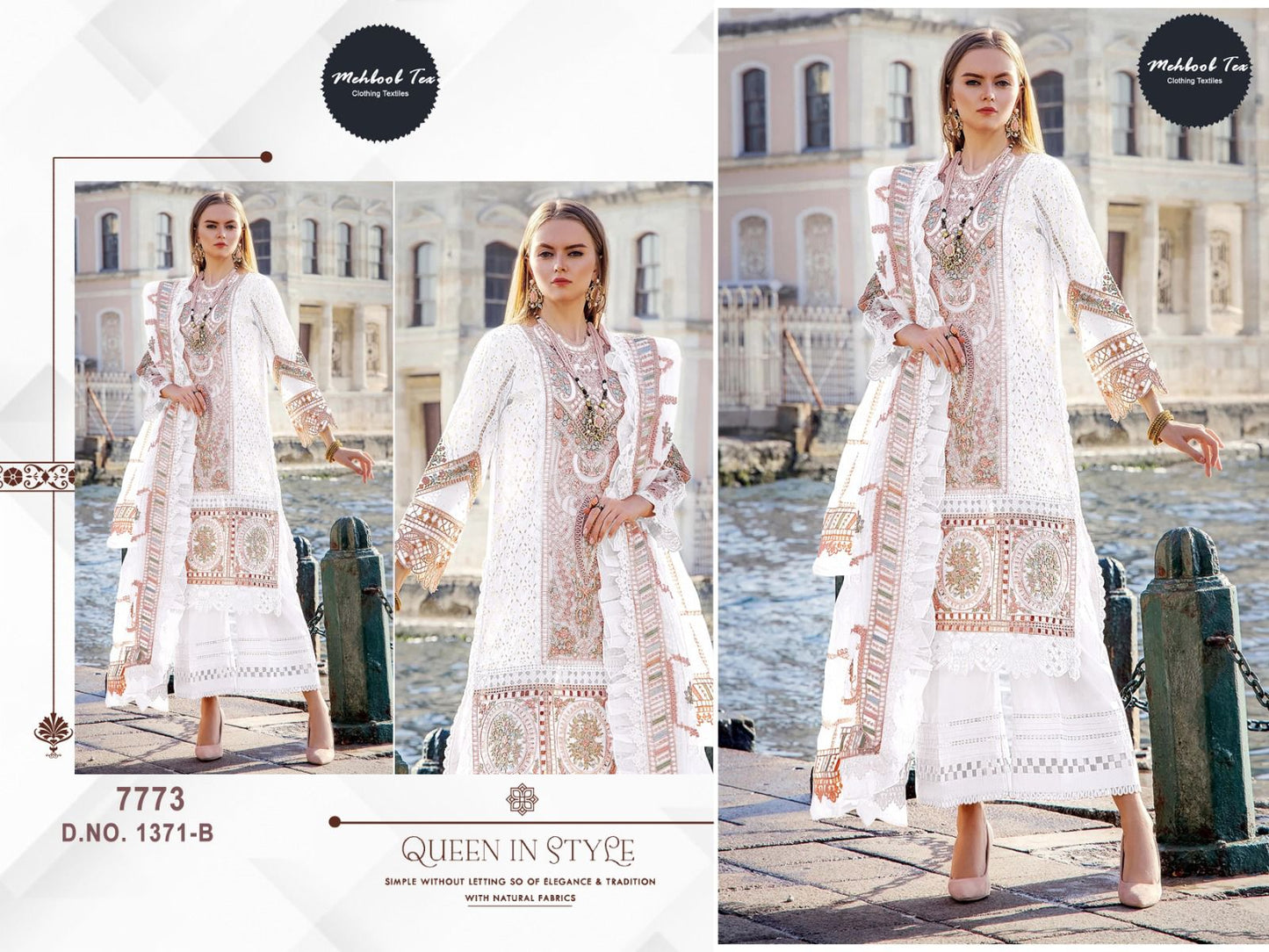1371-B Mehboob Tex Cotton Pakistani Salwar Suits