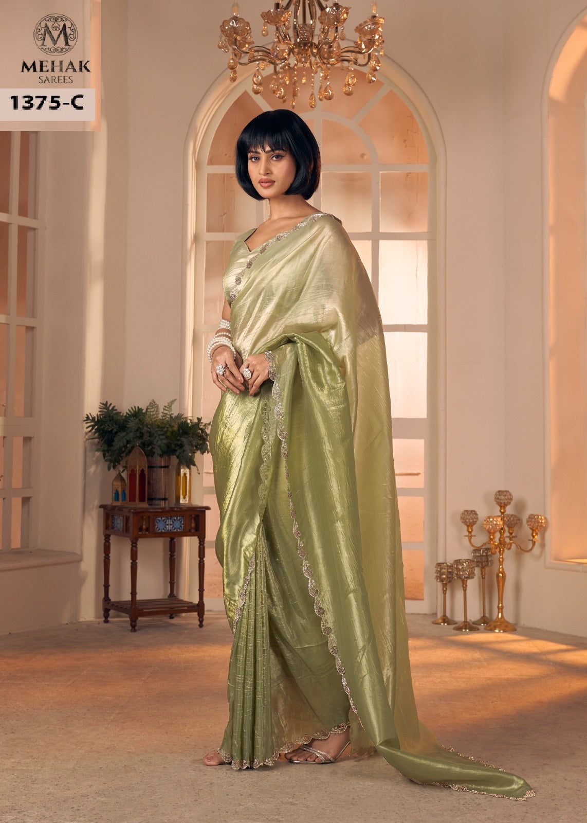 1375-C Mehak Pure Silk Sarees