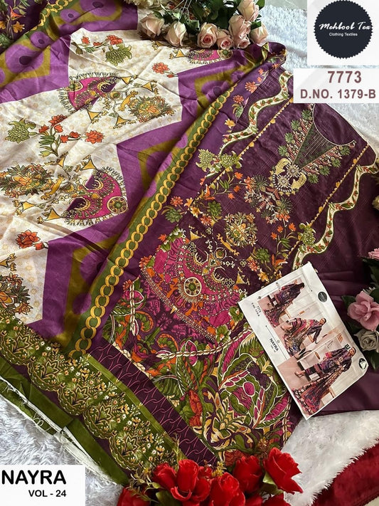 1379-B Nayra Vol-24 Mehboob Tex Embroidery Pakistani Salwar Suits
