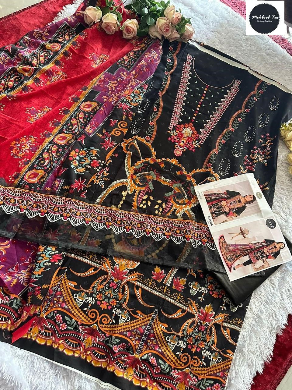 1380-A Nayra Vol 24 Mehboob Tex Heavy Cotton Pakistani Salwar Suits