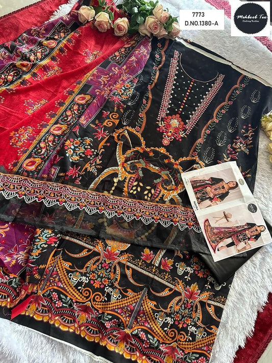 1380A Mehboob Tex Embroidered Pakistani Salwar Suits