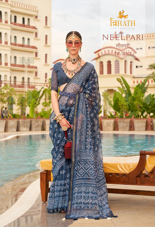 10162 Neelpari Trirath Sarees