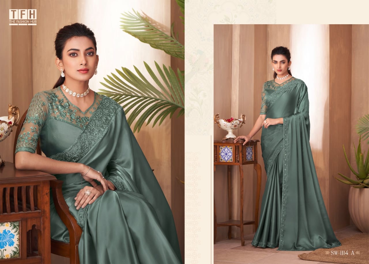 1114A Sandal Wood 11 Tfh Sarees