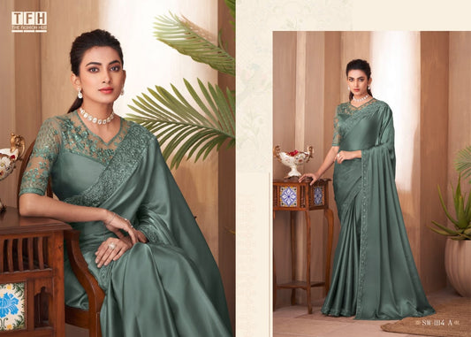 1114A Sandal Wood 11 Tfh Sarees