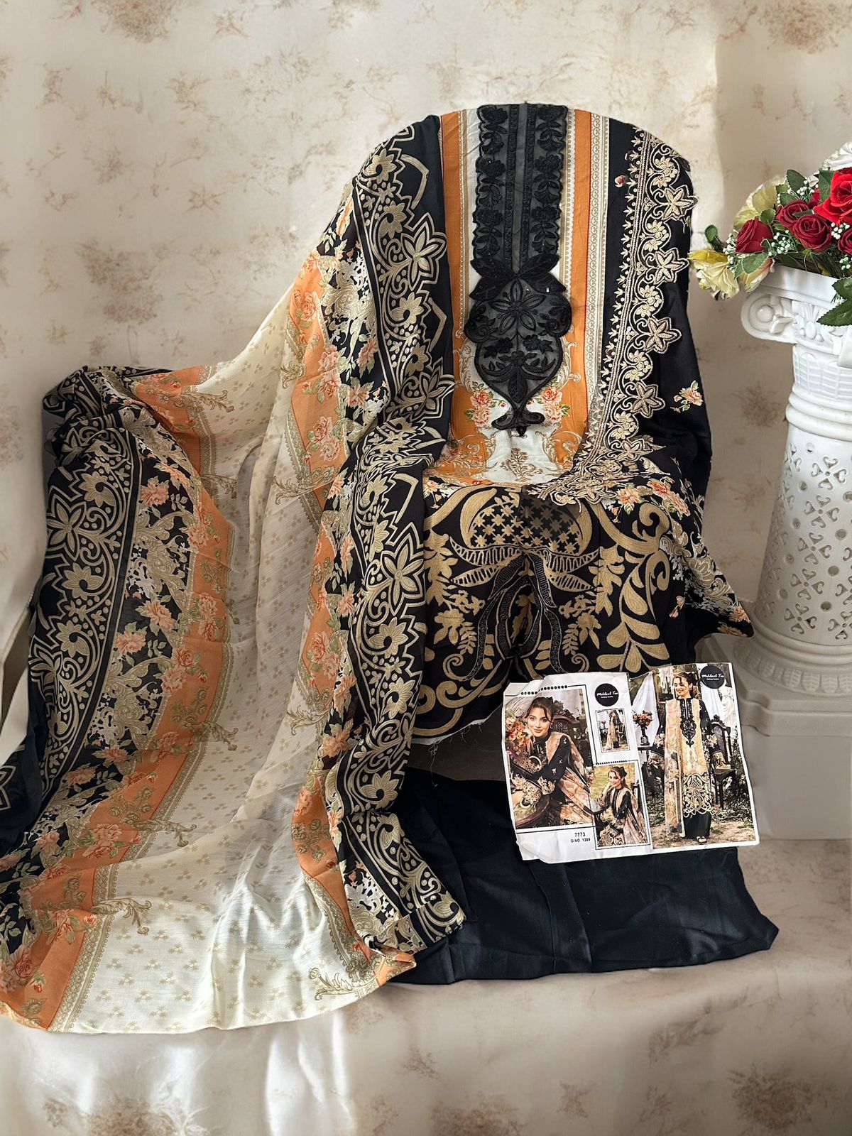 1389 Mehboob Tex Embroidery Pakistani Patch Suits