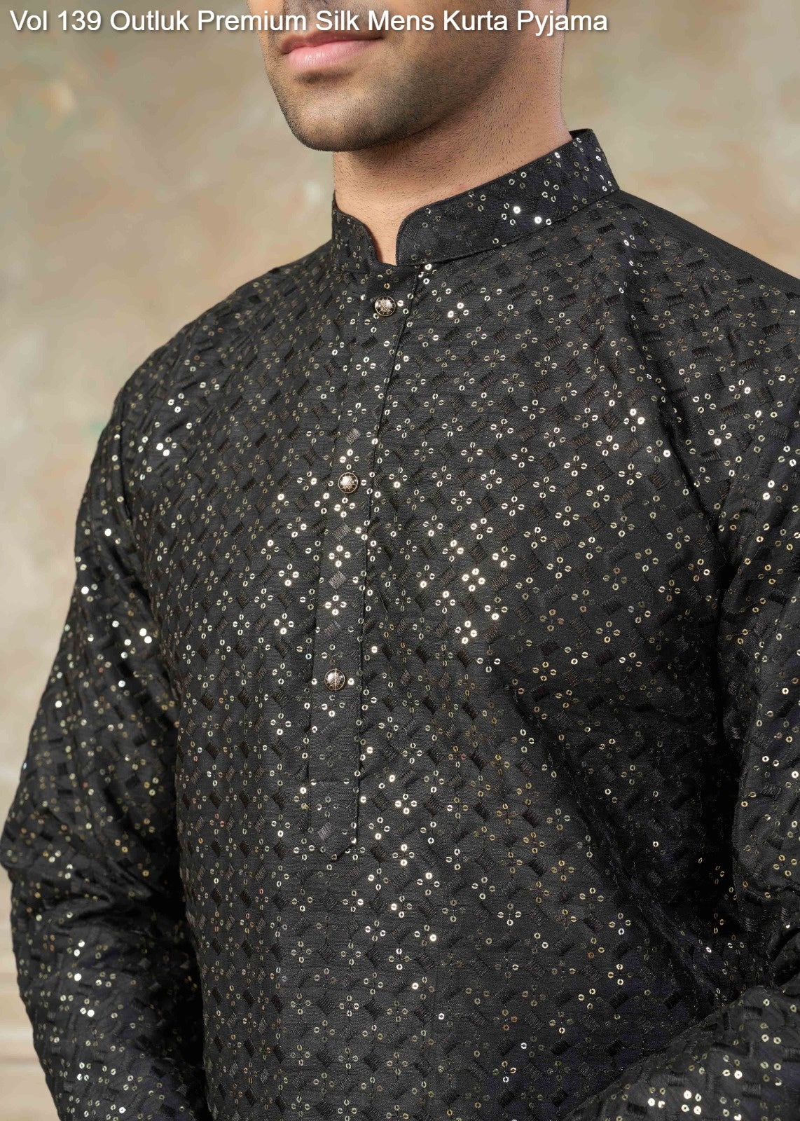 139001 Vol 139 Outluk Premium Silk Mens Kurta Pyjama