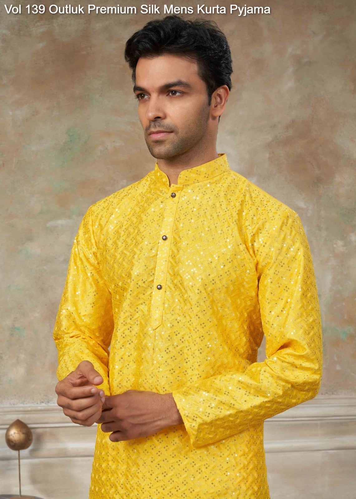 139004 Vol 139 Outluk Premium Silk Mens Kurta Pyjama