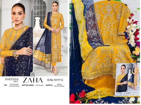 10117-C Zaha Pakistani Salwar Suits