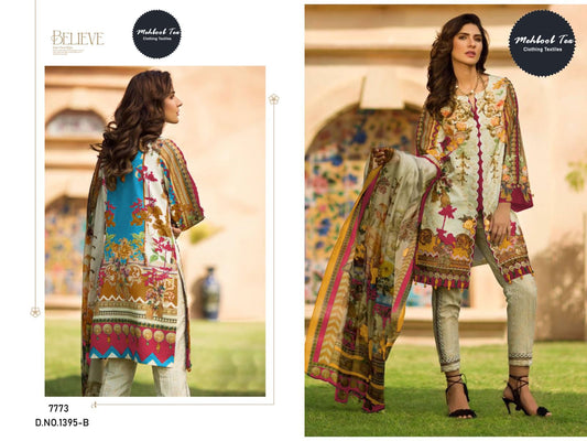 1395-B Mehboob Tex Embroidery Pakistani Patch Suits