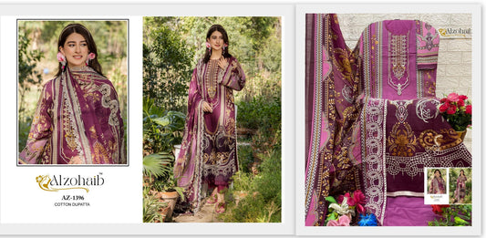 1396 Aalsha Vol 2 Al Zohaib Pure Cotton Pakistani Salwar Suits