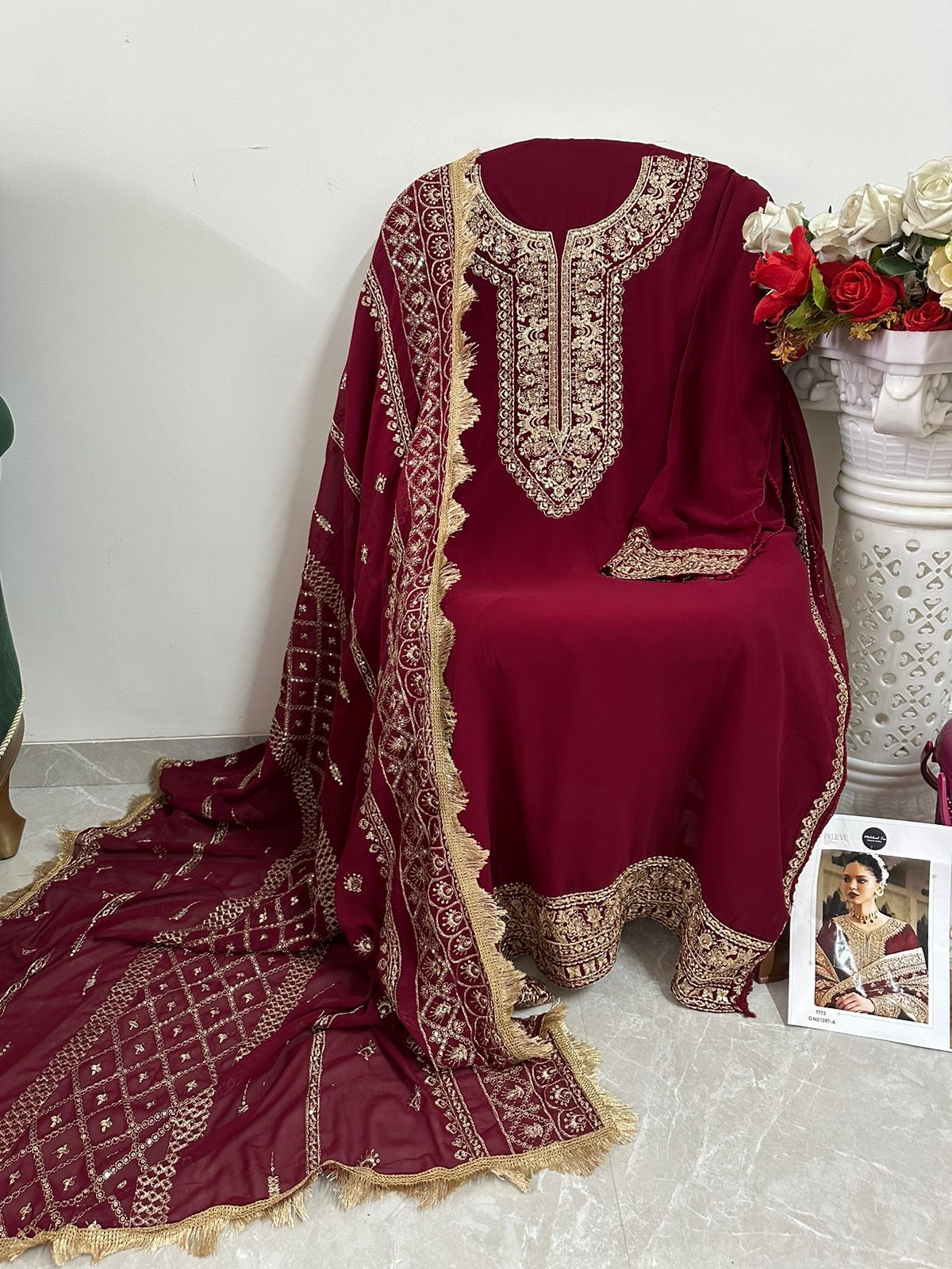 1397A Mehboob Tex Handwork Pakistani Salwar Suits