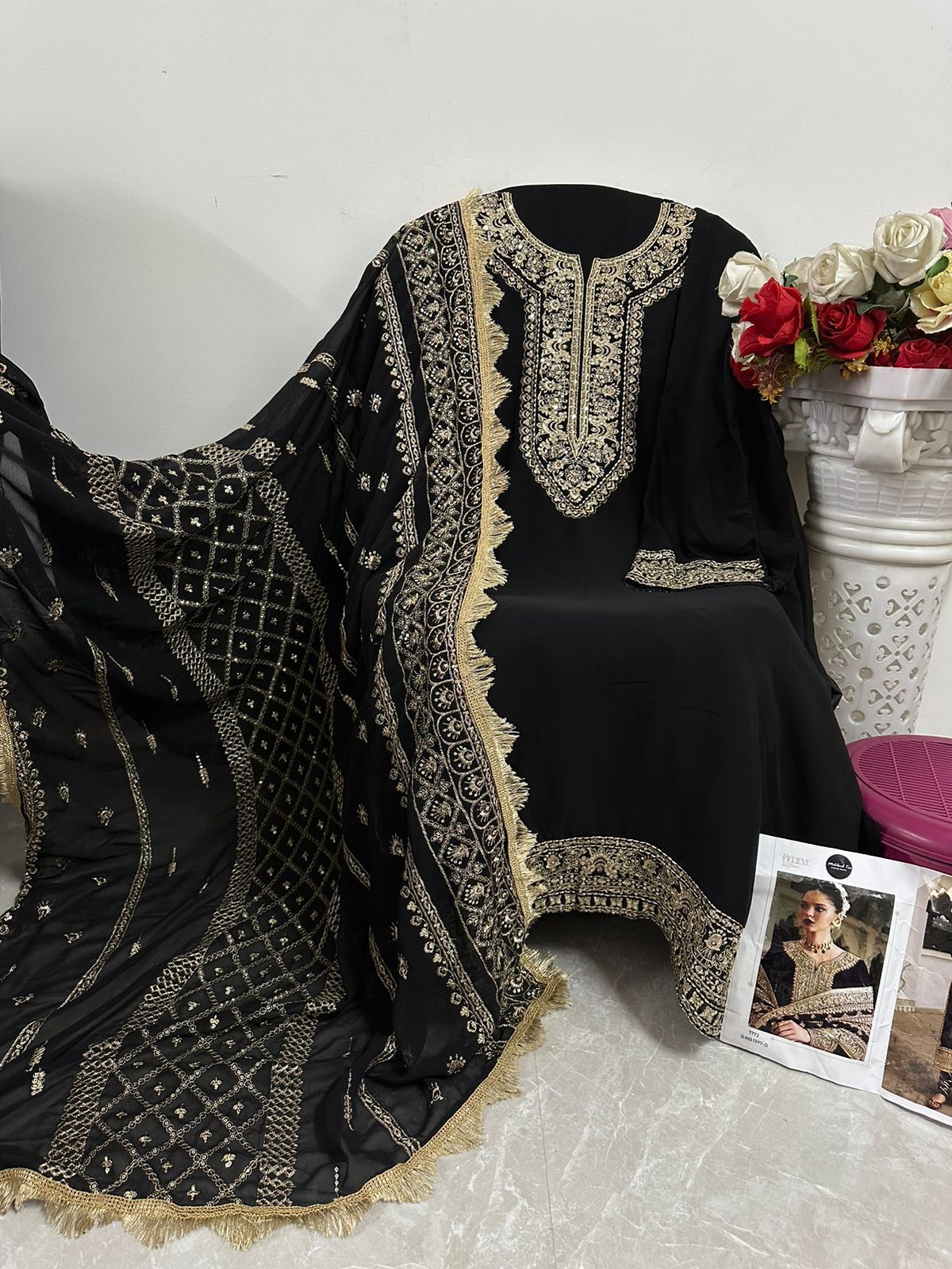 1397B Mehboob Tex Handwork Pakistani Salwar Suits