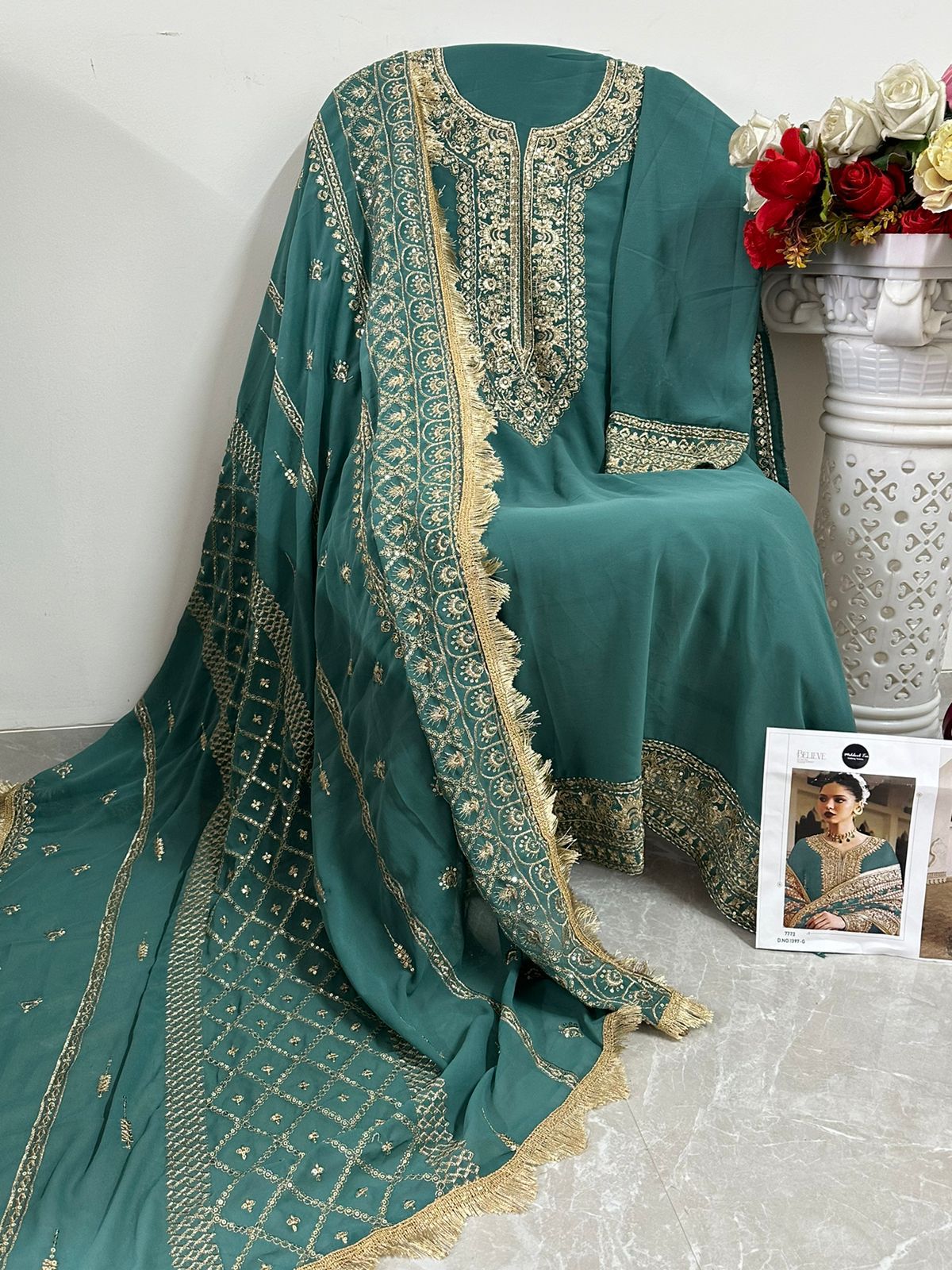 1397C Mehboob Tex Handwork Pakistani Salwar Suits
