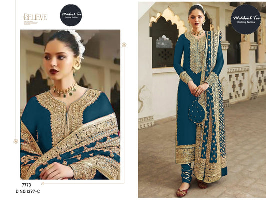 1397C Mehboob Tex Handwork Pakistani Salwar Suits