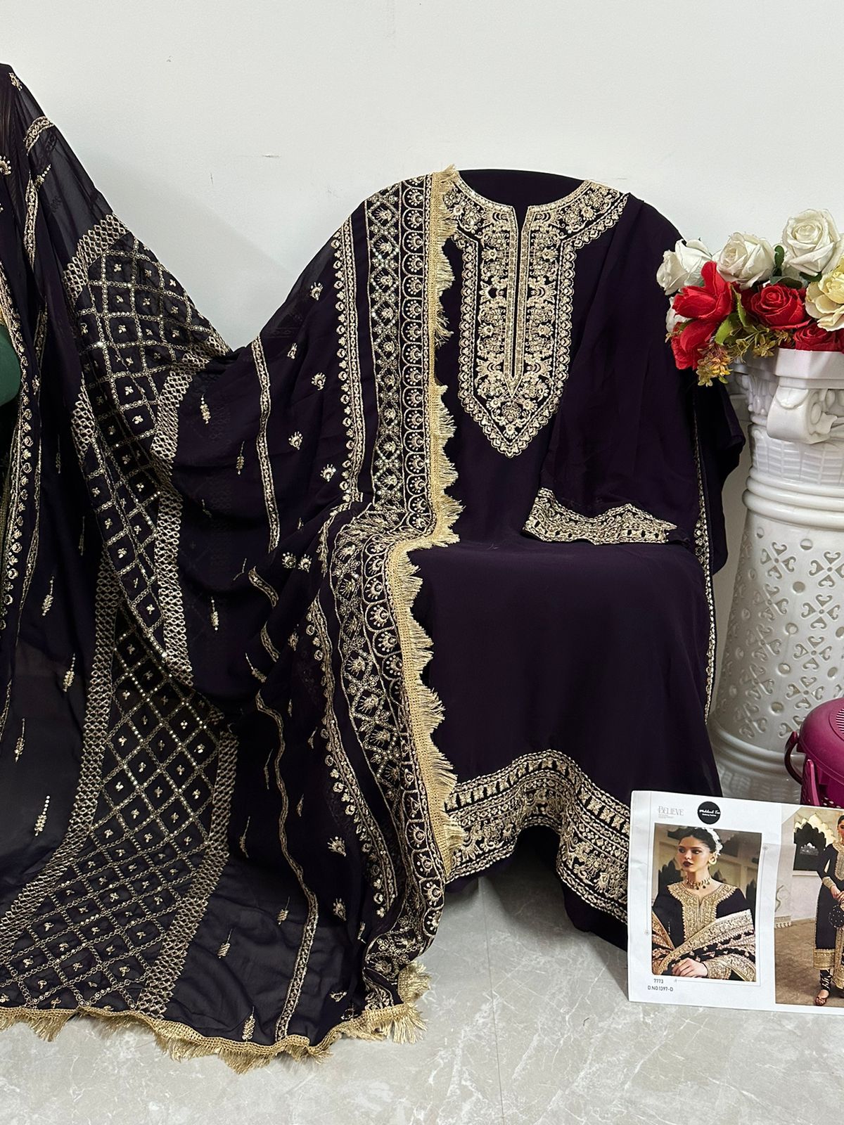 1397D Mehboob Tex Handwork Pakistani Salwar Suits