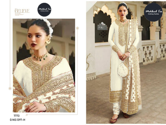 1397H Mehboob Tex Handwork Pakistani Salwar Suits