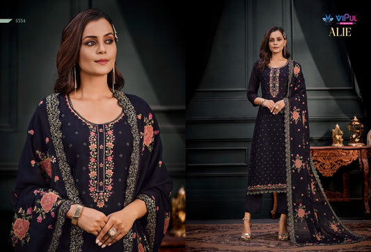 5334 Alie Vipul Unstitched Suits