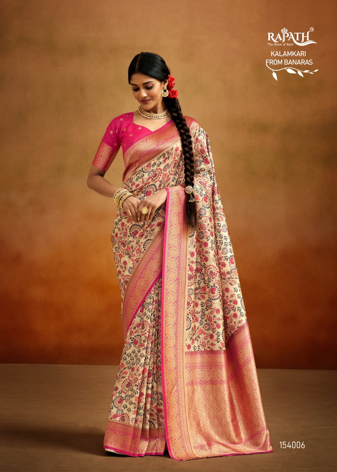 154006 Moghra Rajpath Sarees