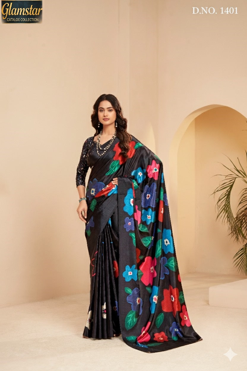 1401 Glamstar Hypnotex Malai Silk Sarees