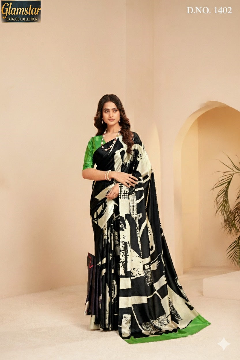 1402 Glamstar Hypnotex Malai Silk Sarees
