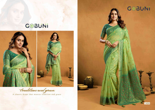 1404 Sindoor Gobuni Spun Cotton Sarees