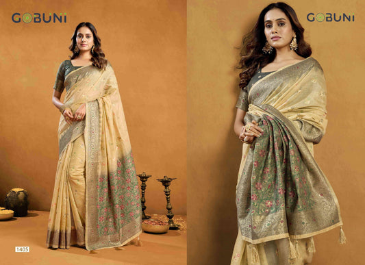 1405 Sindoor Gobuni Spun Cotton Sarees