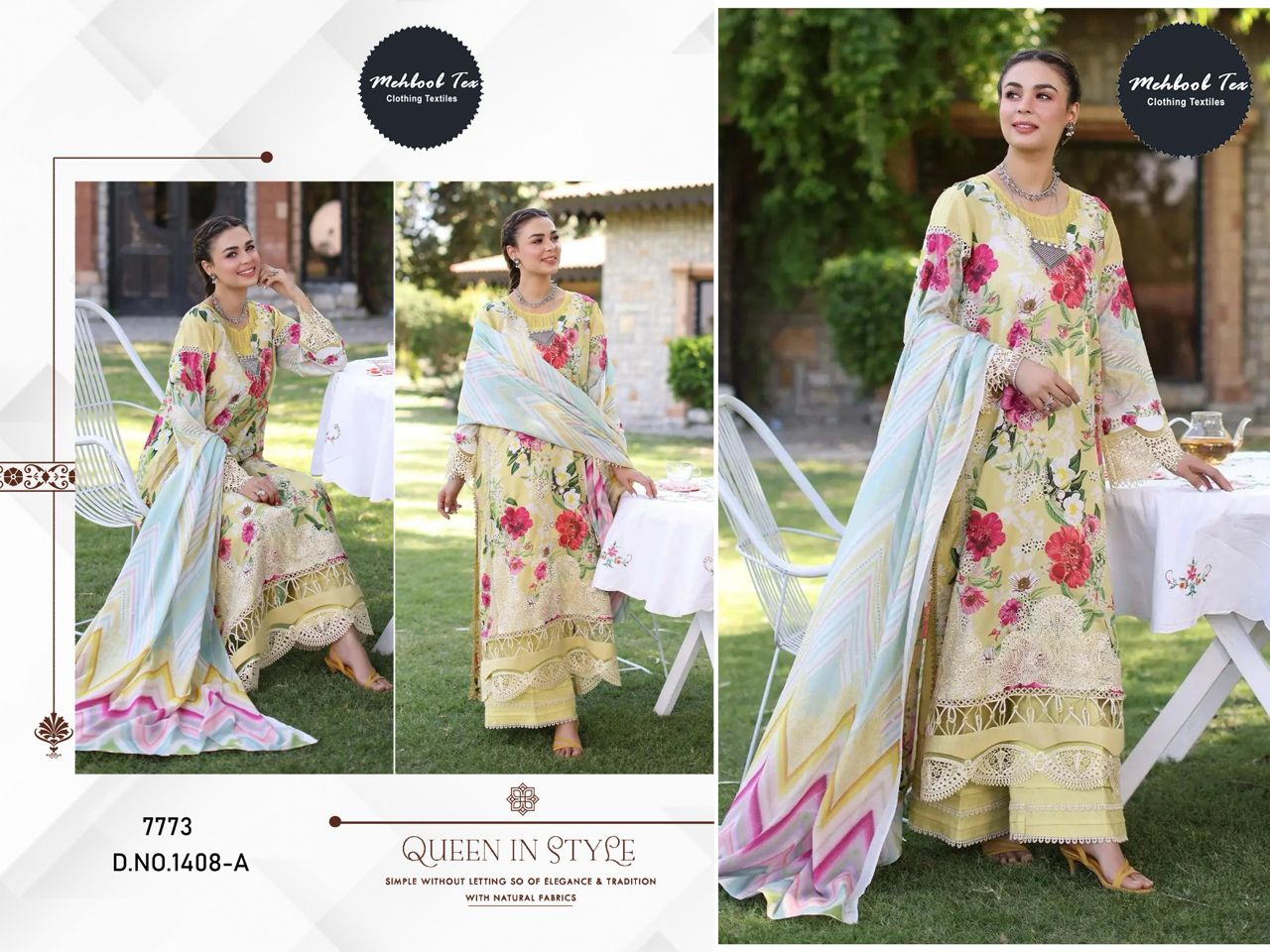 1408A Elaf Chikankari Vol 2 Mehboob Tex Embroidery Pakistani Salwar Suits