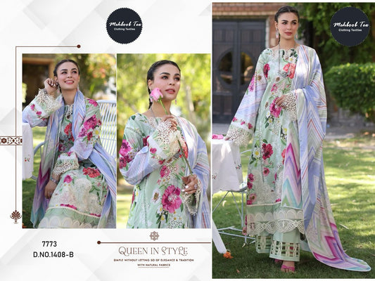 1408B Elaf Chikankari Vol 2 Mehboob Tex Embroidery Pakistani Salwar Suits