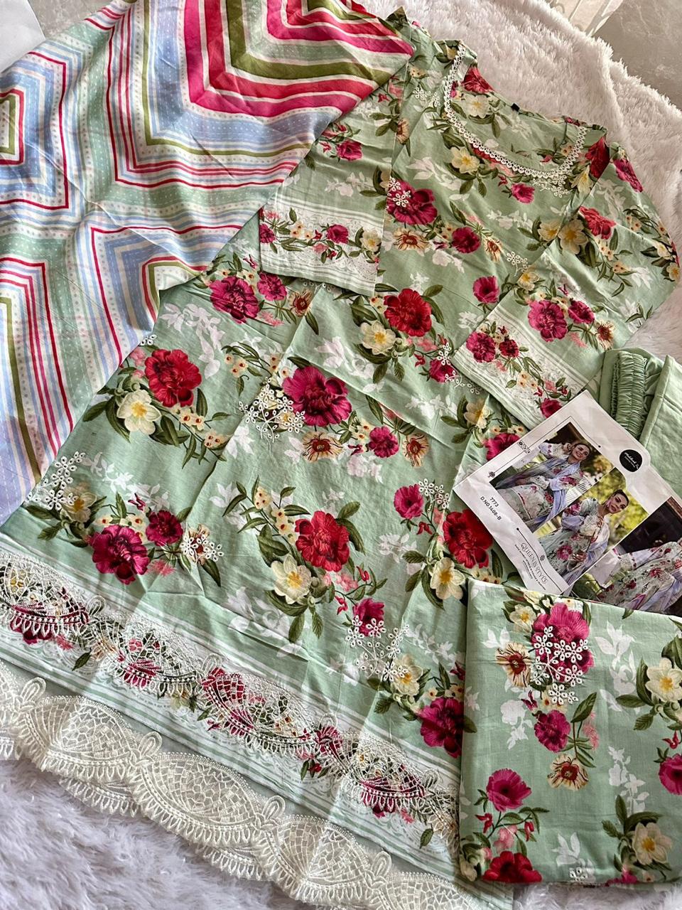 1408B Elaf Chikankari Vol 2 Mehboob Tex Embroidery Pakistani Salwar Suits