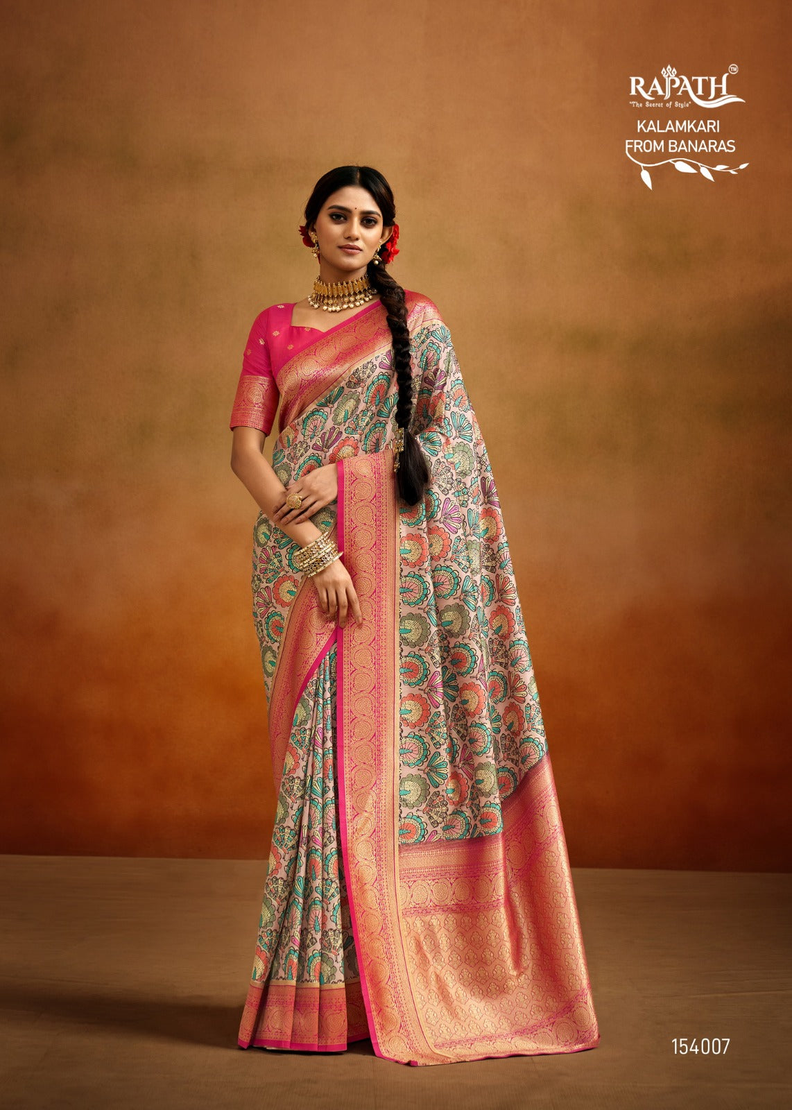154007 Moghra Rajpath Sarees