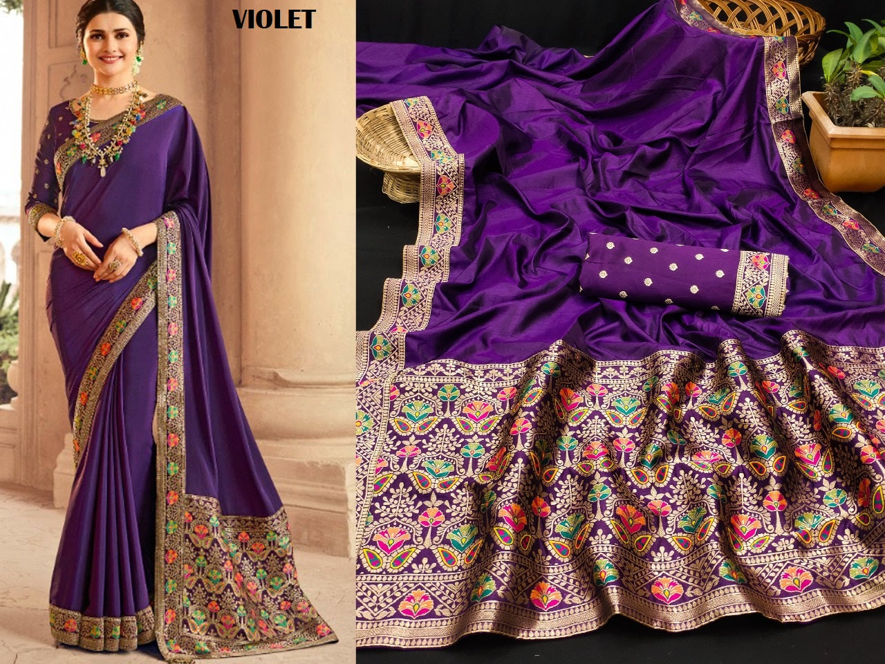 Tanvi Violet Jr Creation Sarees