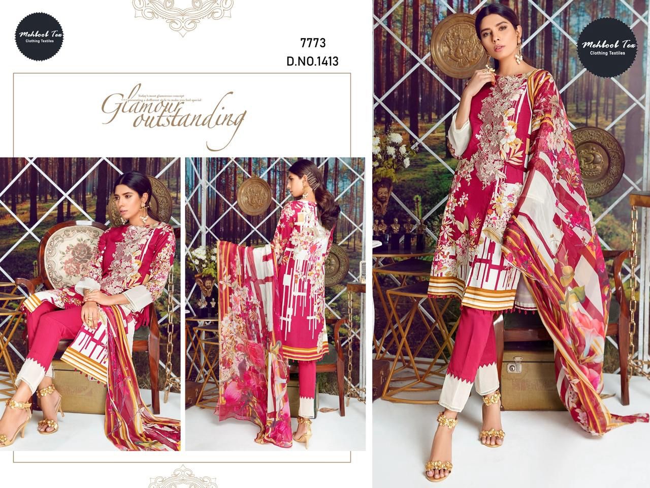 1413 Mehboob Tex Cotton Pakistani Salwar Suits