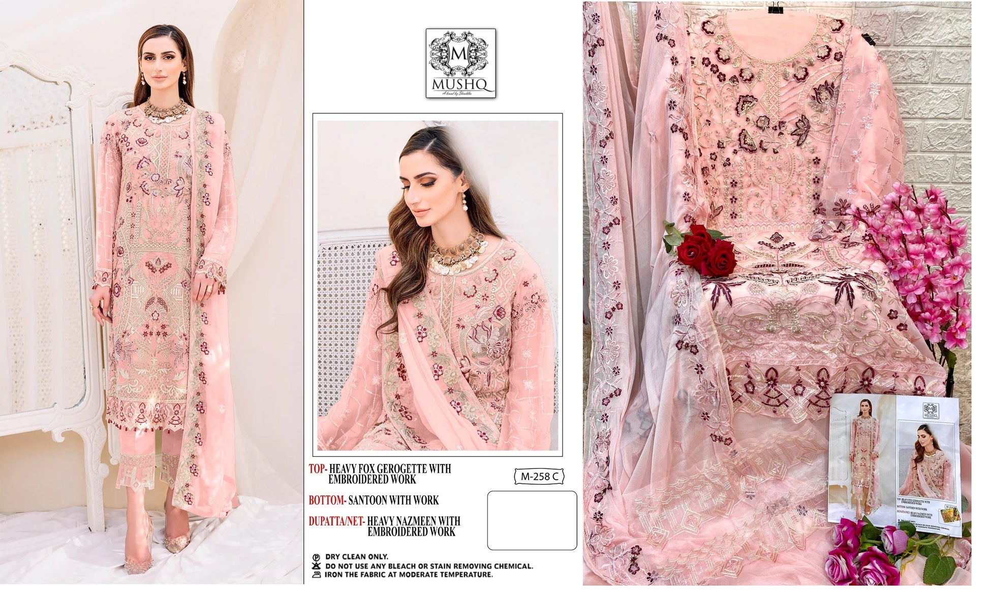 258-C Mushq Pakistani Salwar Suits