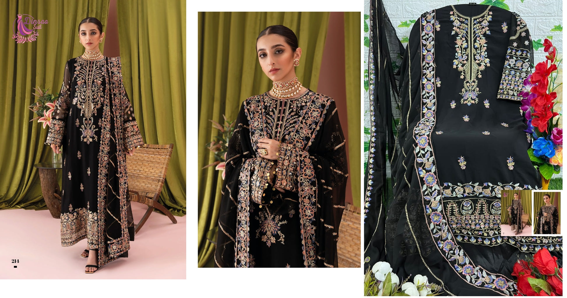 214 Dinsaa Suit Pakistani Salwar Suits