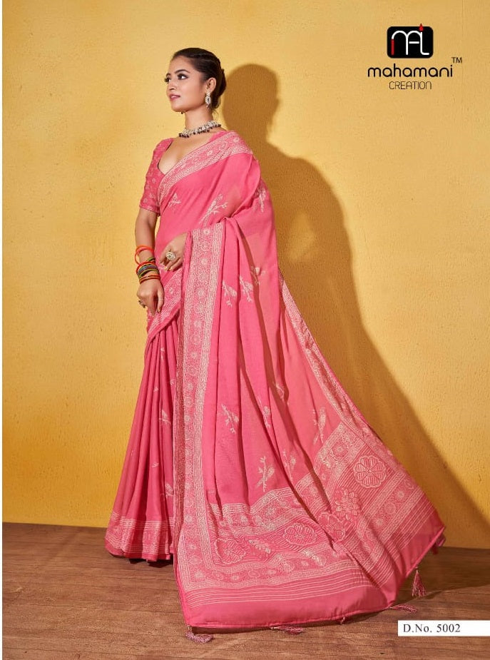 5002 Amrita Vol 5 Mahamani Creation Sarees