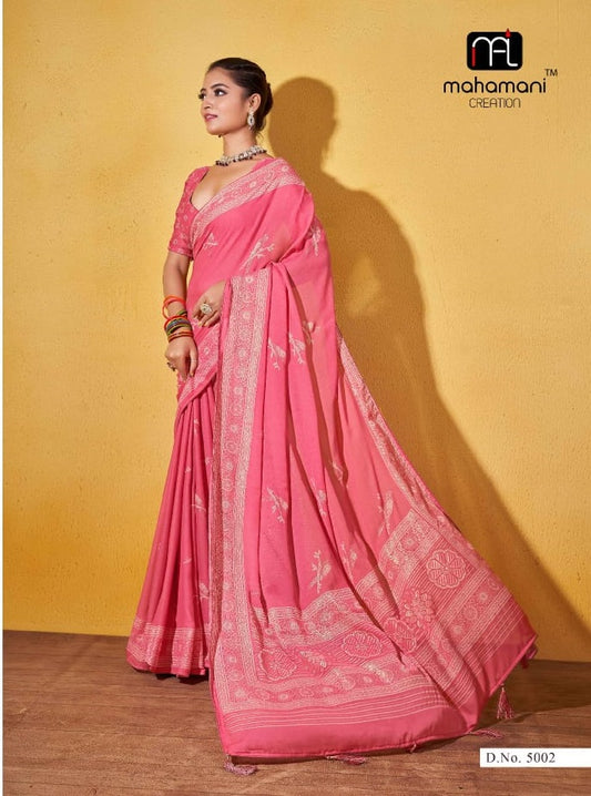 5002 Amrita Vol 5 Mahamani Creation Sarees
