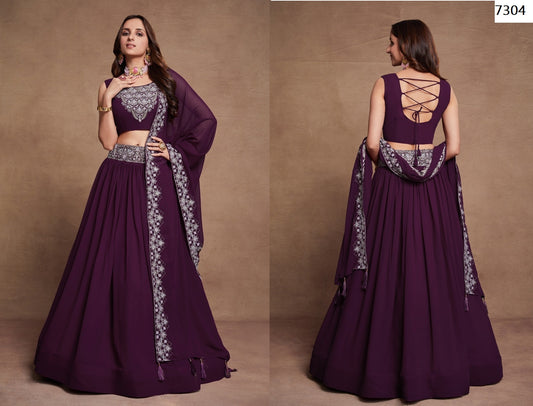 7304 Gulkanya Vol 4 Aahvan Designs Lehenga Choli