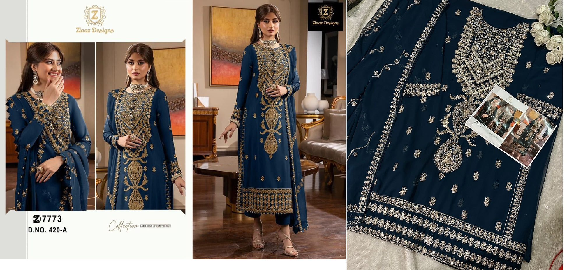 420A Ziaaz Designs Pakistani Salwar Suits