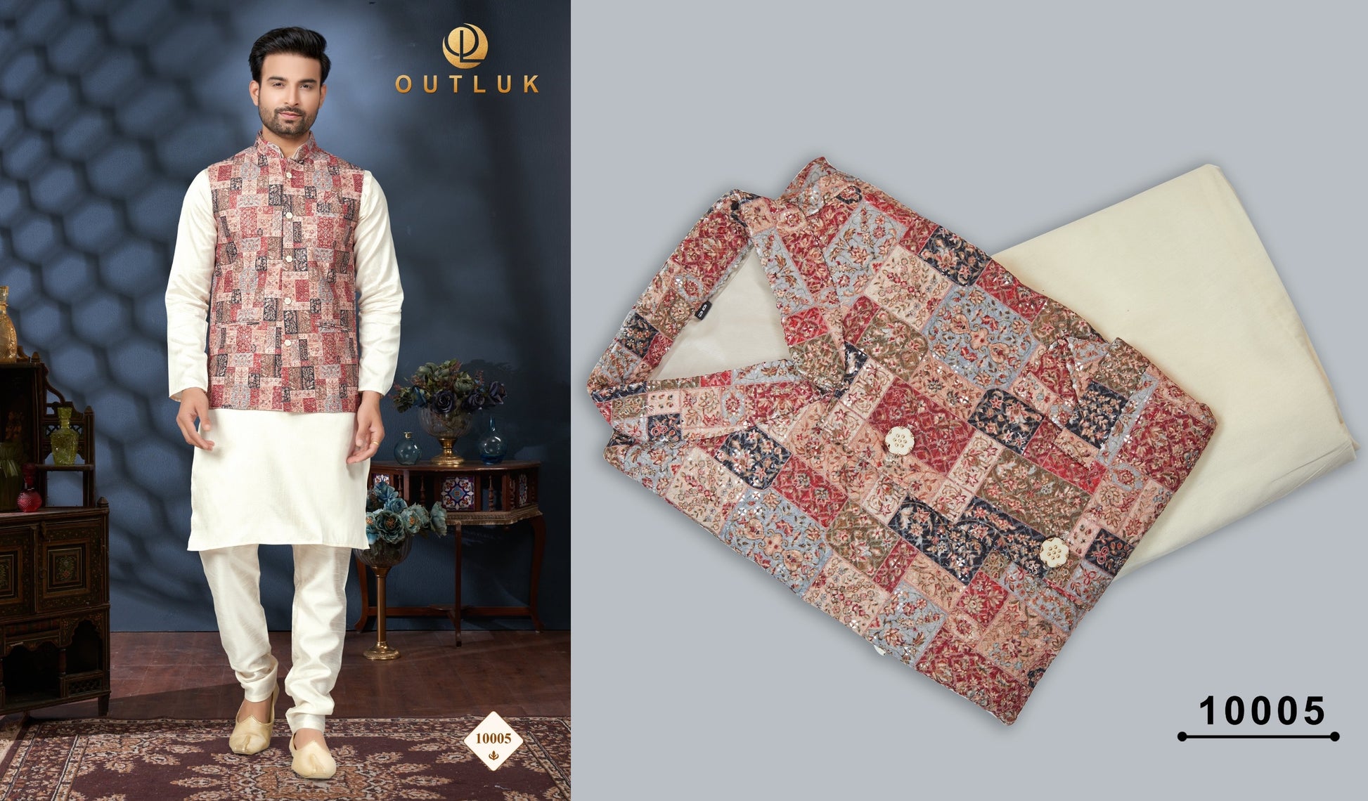 10005 Wedding Collection Vol 10 Outluk Mens Kurta Pyjama