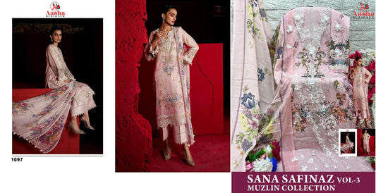 1097 Sana Safinaz Vol 3 Aasha Designer Pakistani Salwar Suits