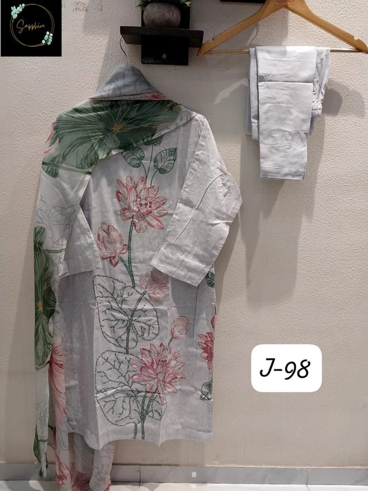 Jazmin Vol 98 Gray Sapphire Pakistani Readymade Suits