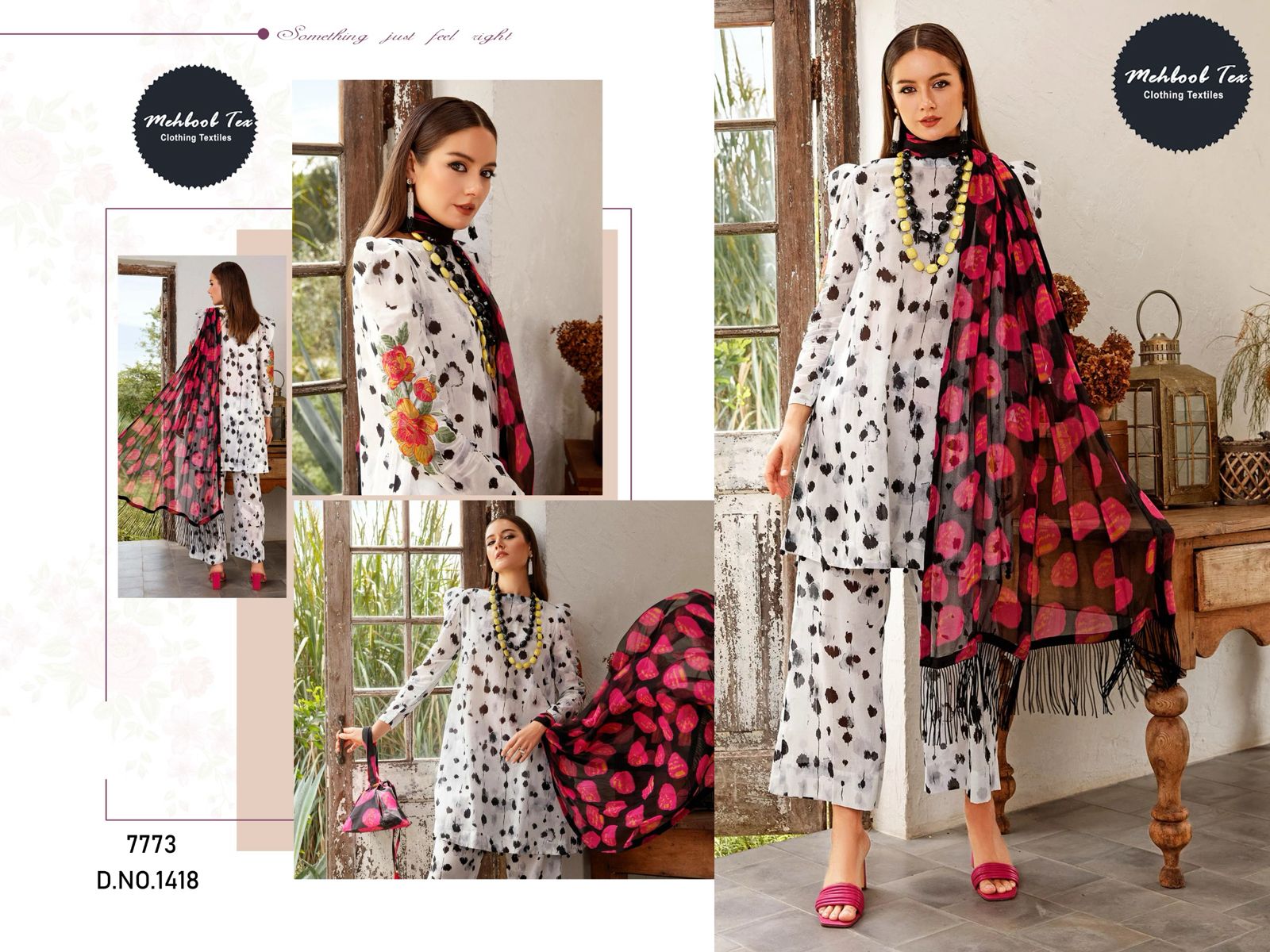 1418 Maria B Vol 1 Mehboob Tex Pakistani Patch Suits