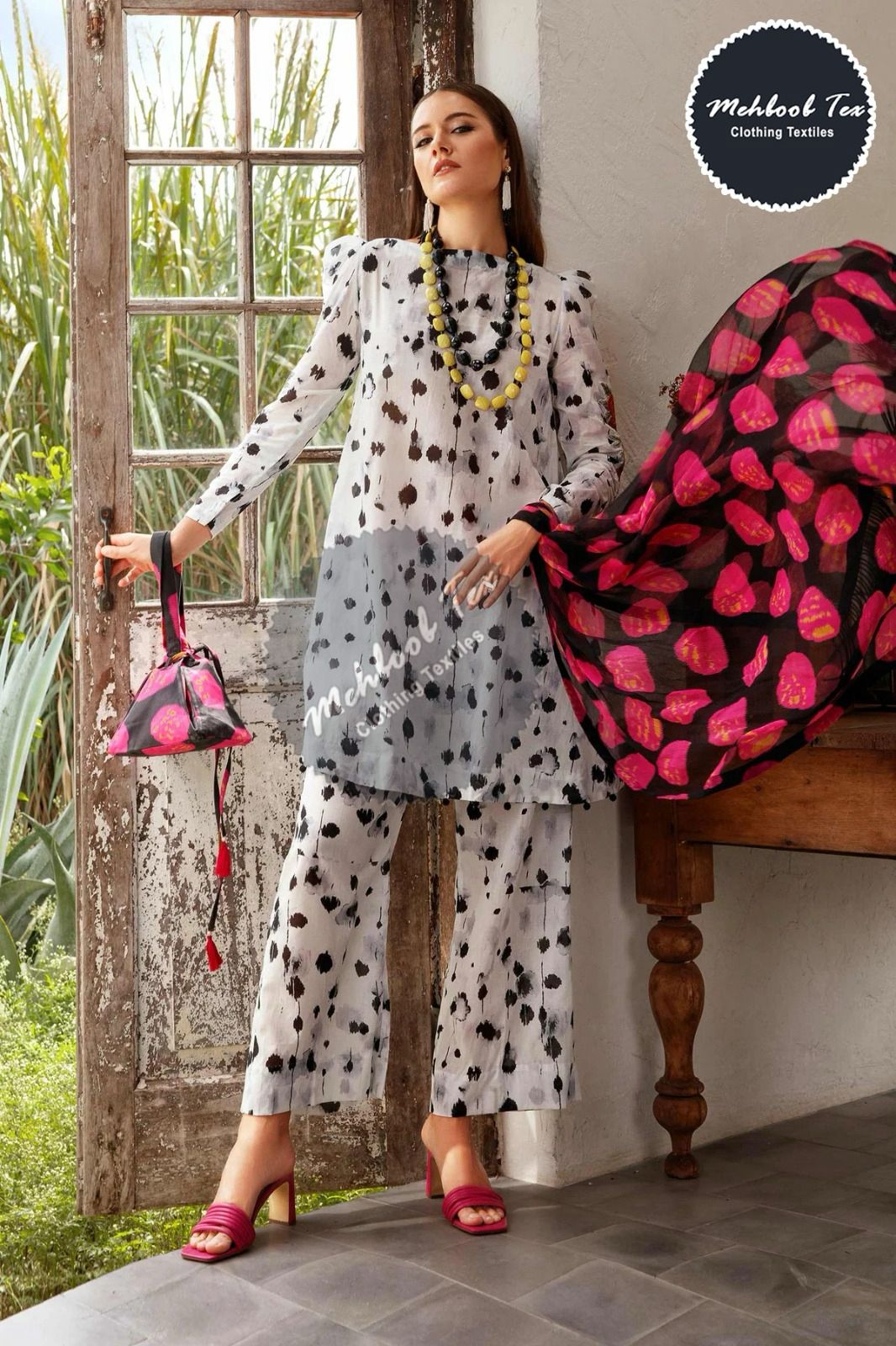 1418 Maria B Vol 1 Mehboob Tex Pakistani Patch Suits